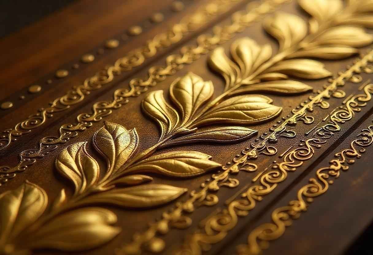 Handcrafted Gold Leafing Work Designs by Rameshwaram Arts and Crafts