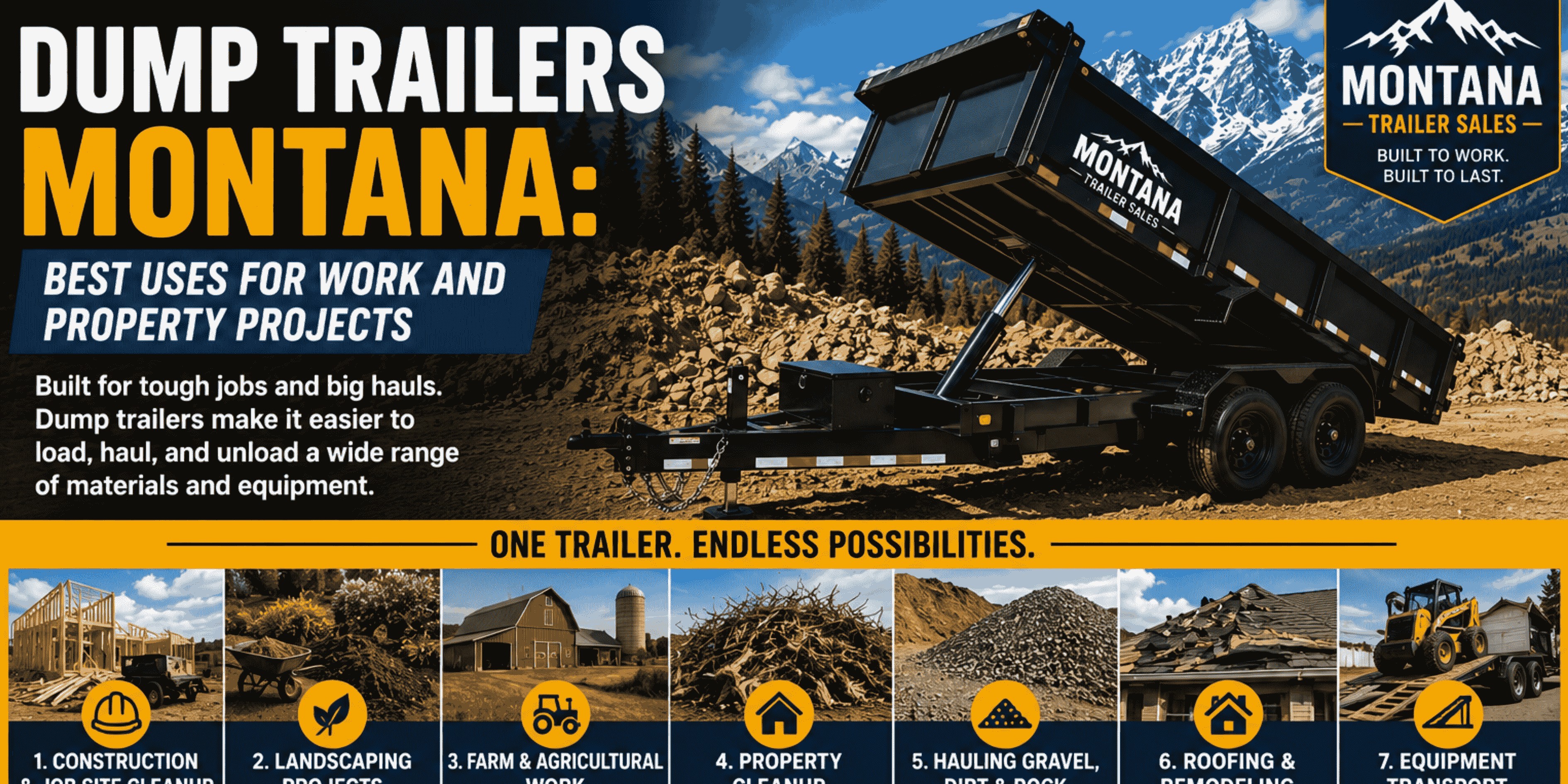 Dump Trailers Montana: Best Uses for Work and Property Projects