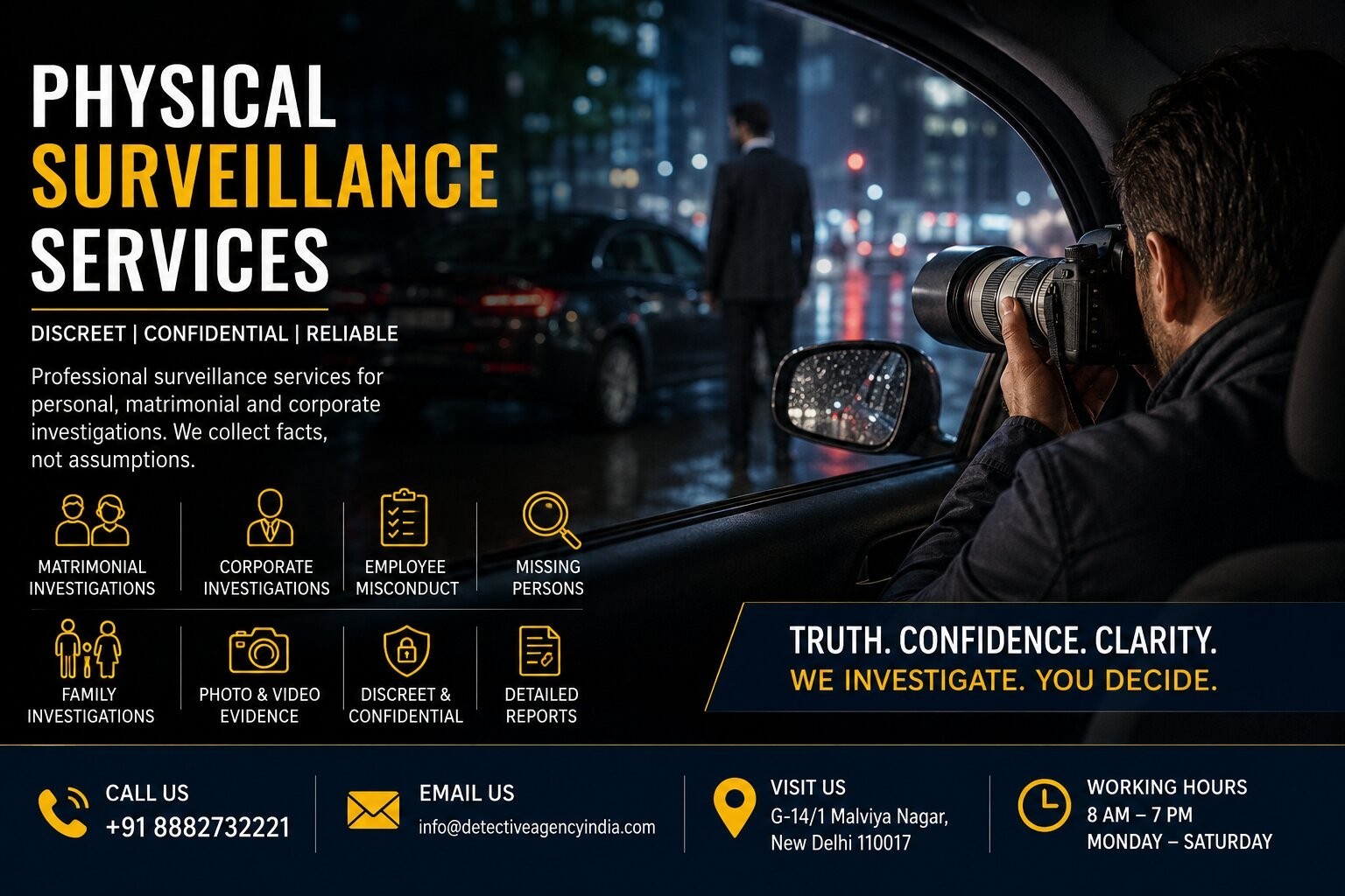 Private Surveillance Investigator Services for Discreet Investigations