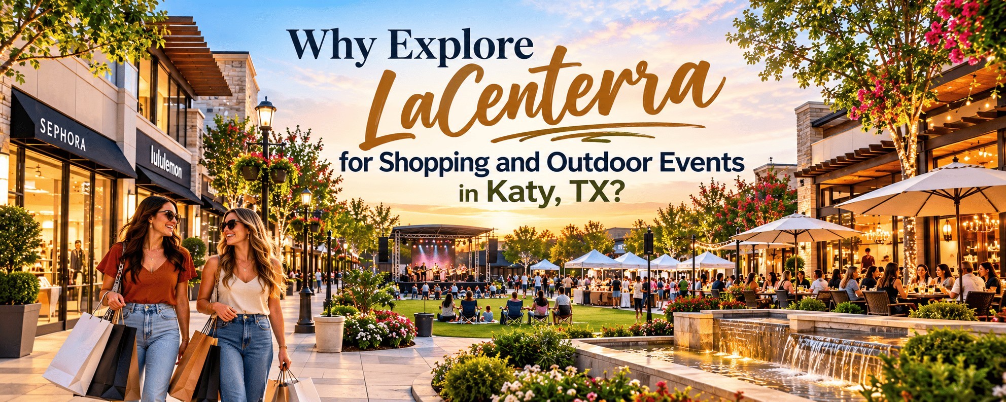 Why Explore LaCenterra for Shopping and Outdoor Events in Katy, TX?