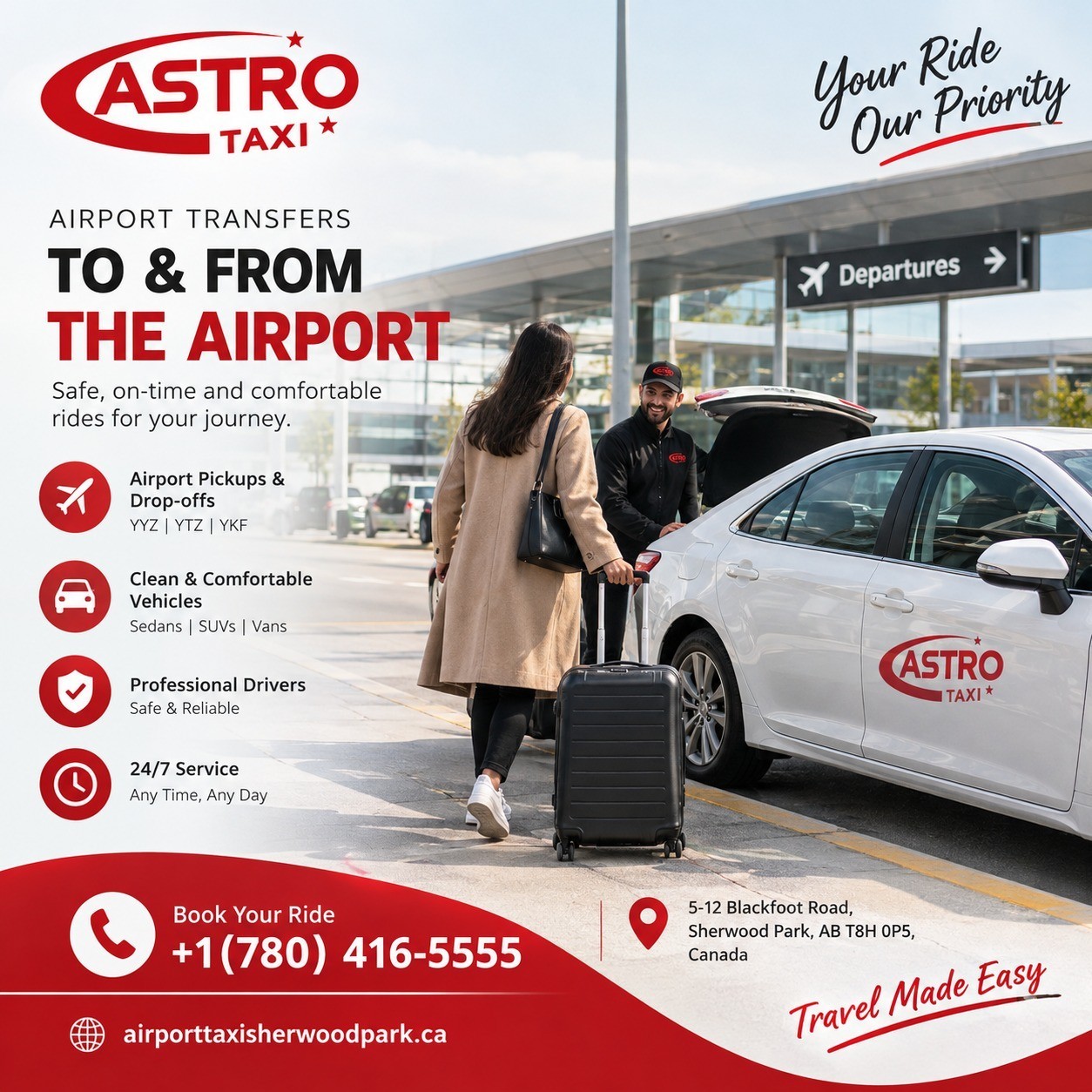 Airport Cabs Sherwood Park: Your Trusted Rides to and from the Terminal
